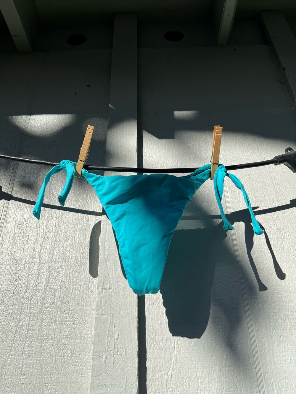 San Lorenzo Teal Blue Tie-Side Bikini Bottom